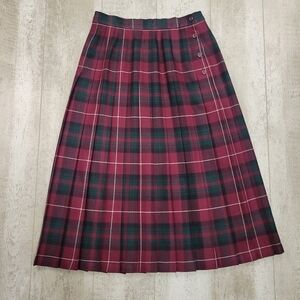 Preswick & Moore Vintage Plaid Wool Midi Skirt Size 12
